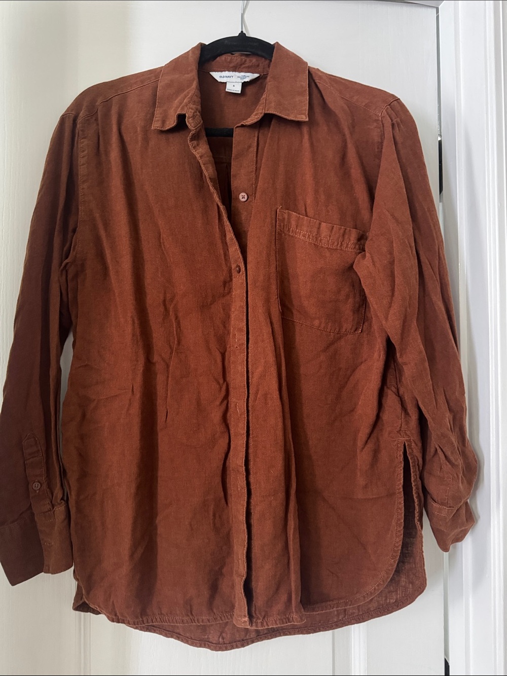 Boyfriend button up linen feel